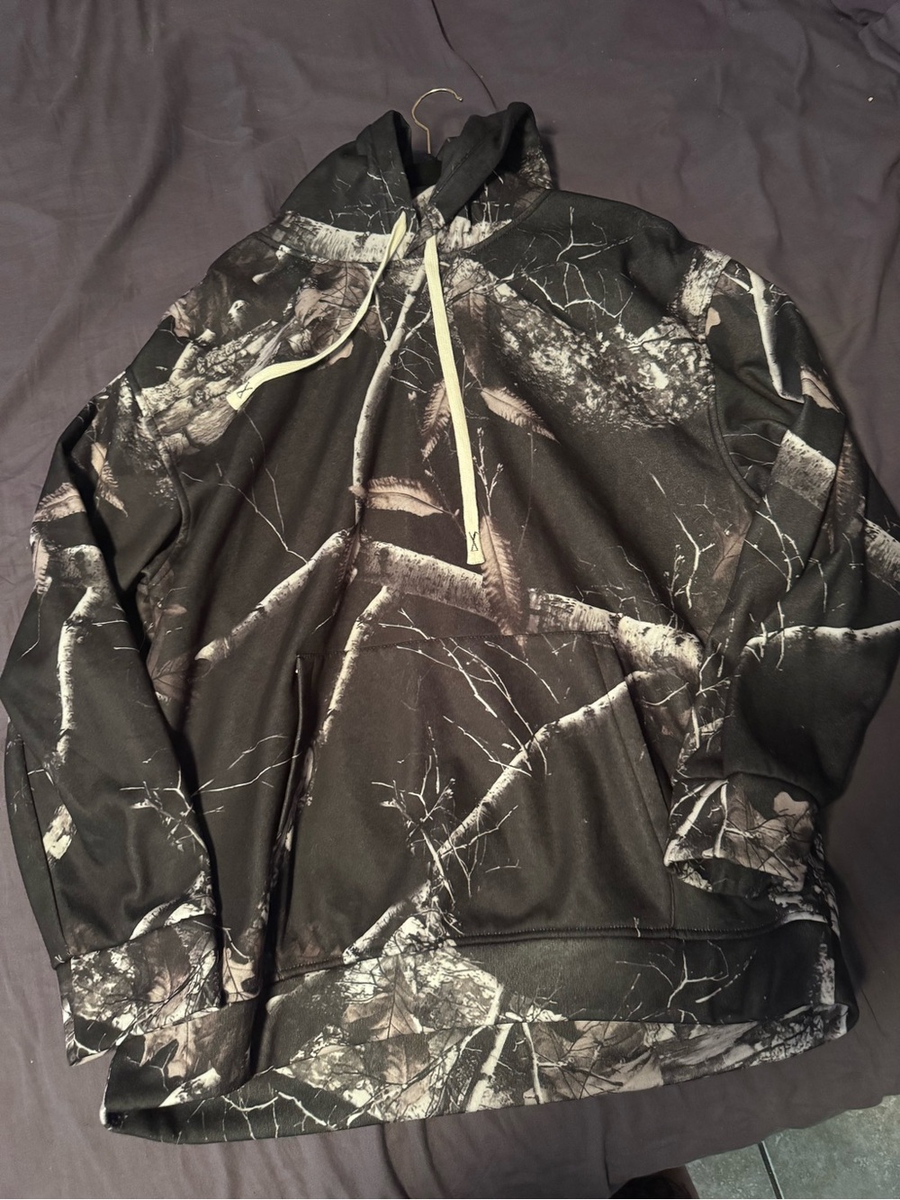 Men's Black Camo Hoodie Jacket